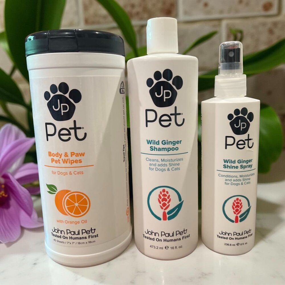 John Paul Mitchell Pet Wild Ginger Shampoo Detangling Spray Body Paw Pet Wipes